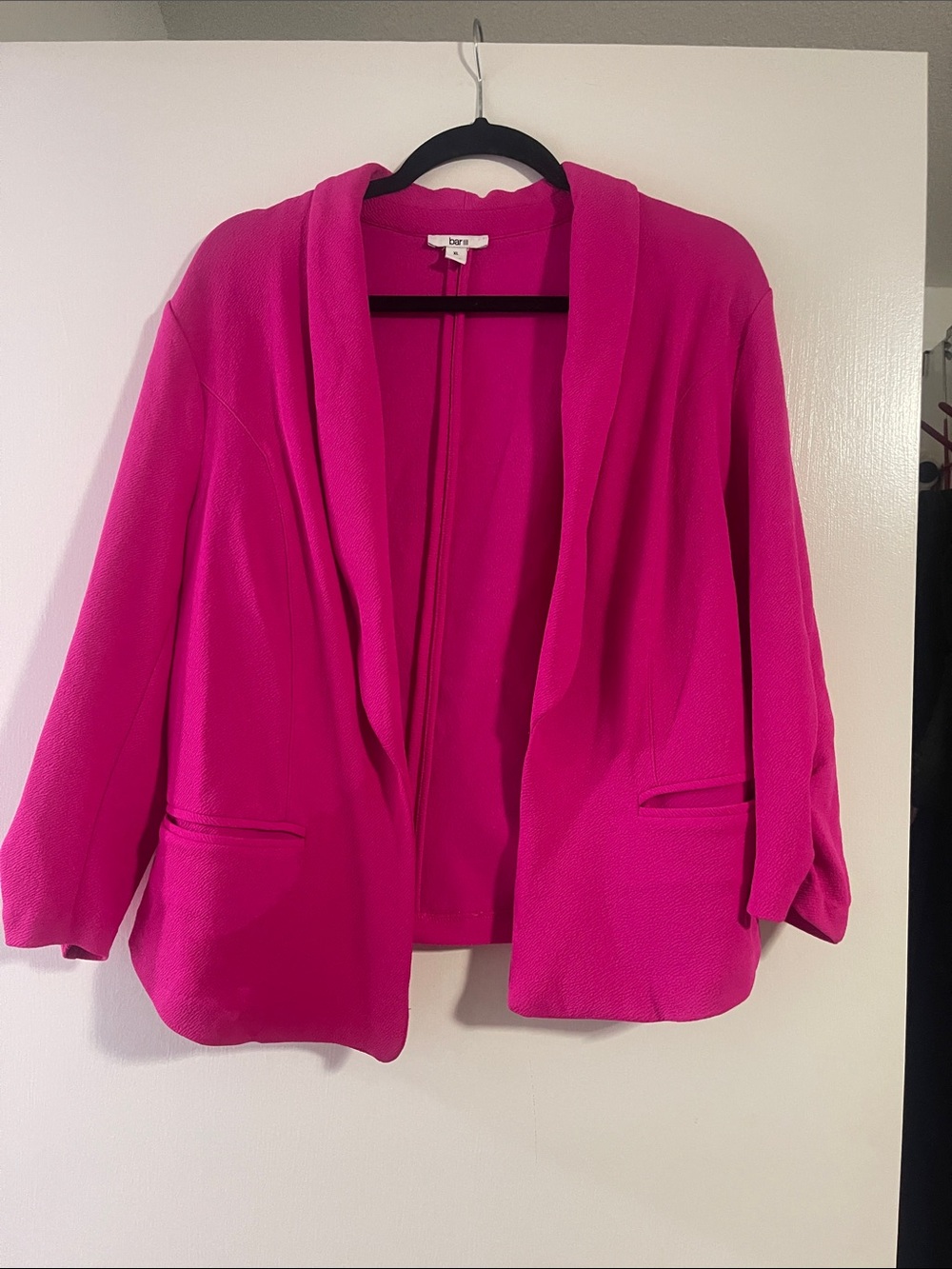 Bar III Open-Front Hot Pink Blazer XL